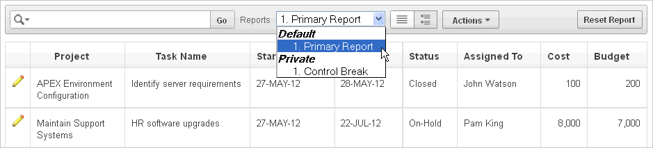 Description of the illustration ir_reports_list.gif follows