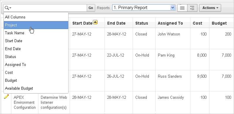 Description of the illustration ir_select_col_rpt.gif follows