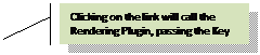 Line Callout 2 (Accent Bar): Clicking on the link will call the Rendering Plugin, passing the Key