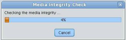 image:此图显示了 Oracle System Assistant 中的 "Media Integrity Check" 屏幕。