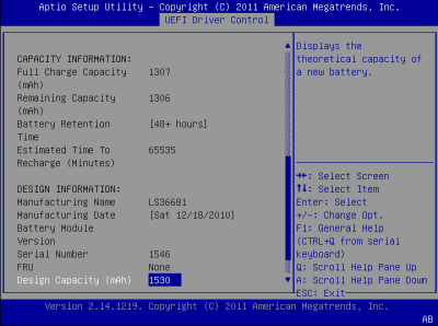 image:此图显示了 BIOS LSI MegaRAID 配置实用程序的 "Controller Management" 屏幕。