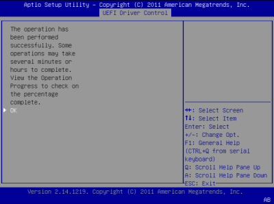 image:此图显示了 BIOS LSI MegaRAID 配置实用程序的 "Controller Management" 屏幕。