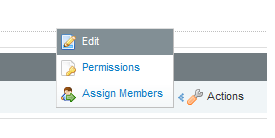Actions menu on the Password Policies page with Edit option selected