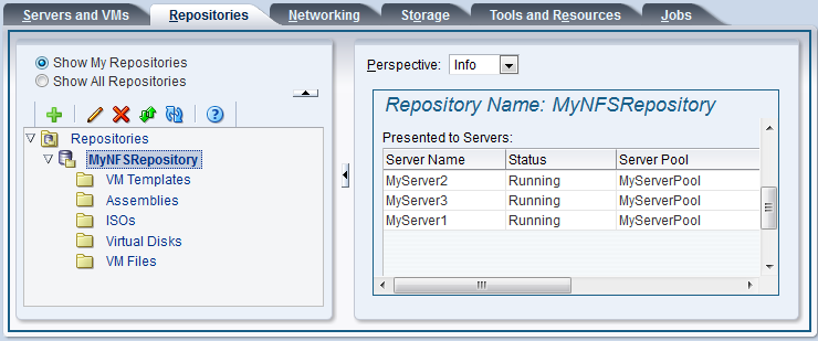 この図は、「Repositories」タブにリストされた新規リポジトリを示しています。