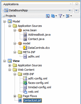 Application Navigator, View project