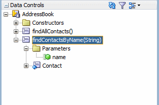 Data Controlsl panel, Parameters expanded