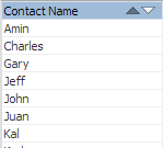 Sorting icons on column header