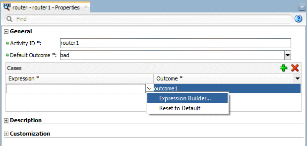 select expression builder in cases property
