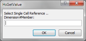 Cell Reference dialog box, where you manually enter a cell reference.