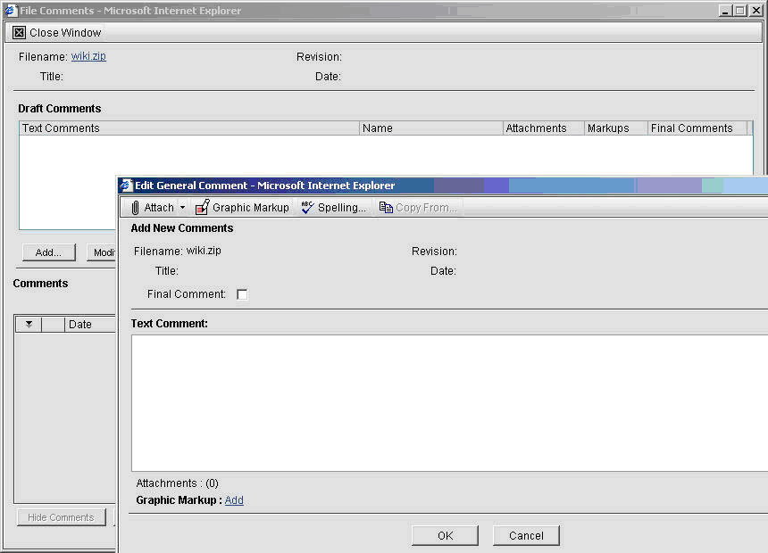 Add comments to an attached document