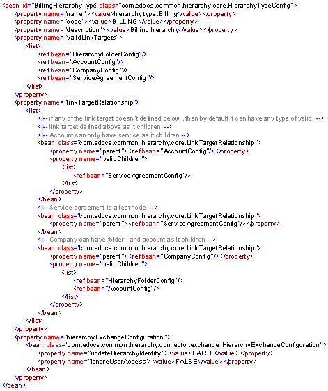 Oracle Self-Service E-Billing v6.1: Configuring Hierarchy Types