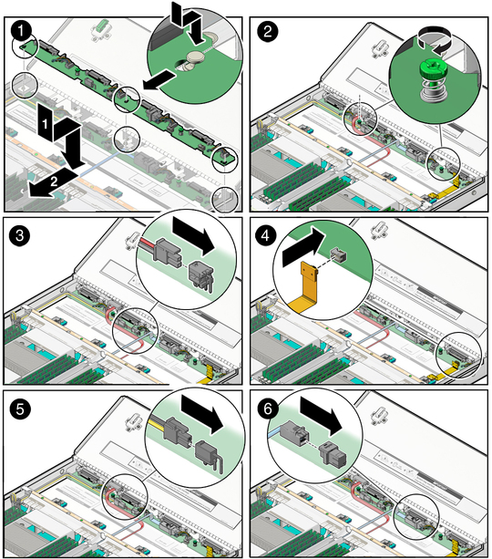 image:Figure showing how to install a disk backplane.