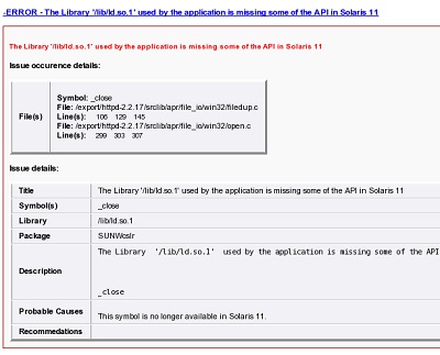 image:This figure shows an example of an issue description in the analysis results in a source code scan.