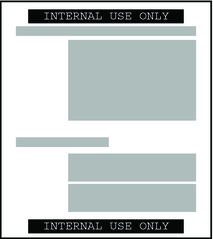 image:La ilustración muestra un ejemplo de página del cuerpo con la etiqueta impresa en la parte superior y en la parte inferior de la página.