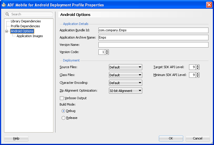 Edit a deployment profile’s default values.