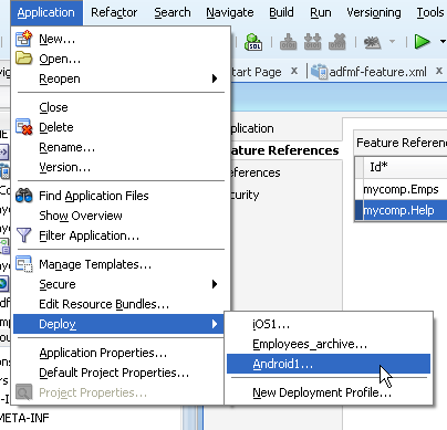 A a set of default deployment profiles.