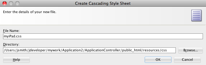 CSS file located in Application Controller.