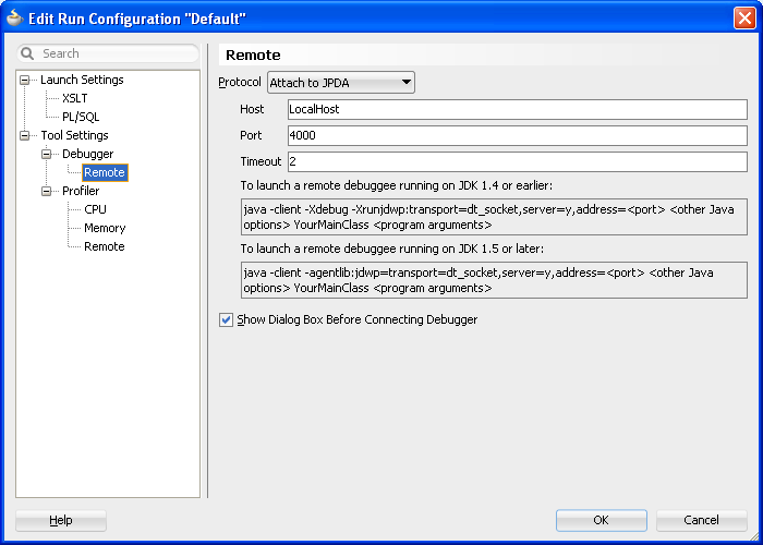 Select Attach to JPDA.