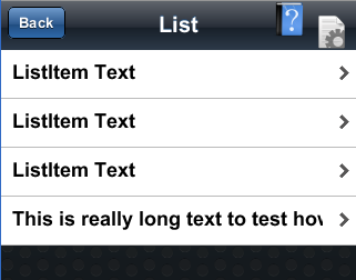 Basic List View at Design Time