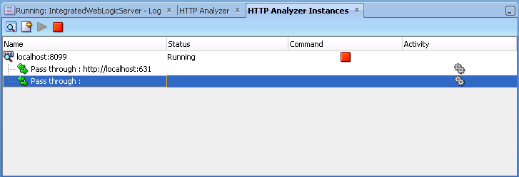 HTTP Analyzer Instances Window