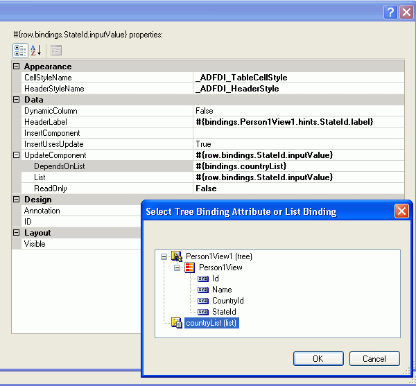 Design Time Dependent List of Values in Table and Worksheet