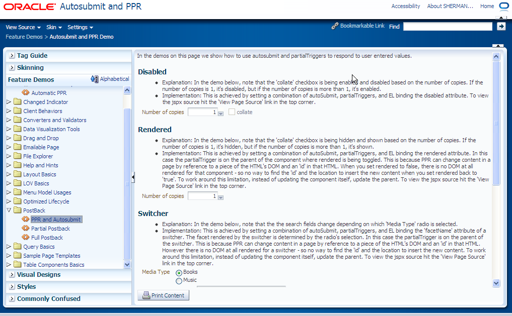 Framework demonstration