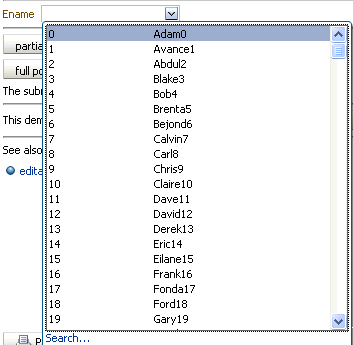 inputComboboxListOfValues shows list