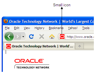 Small icon displayed in browser