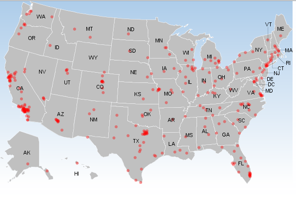 Thematic map with marker default stamp configured