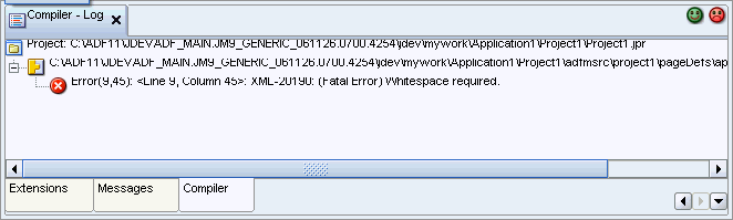 Compile error in Compiler window