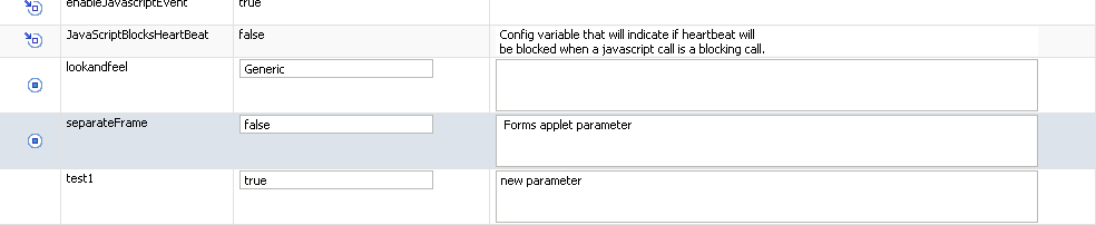 Parameter states