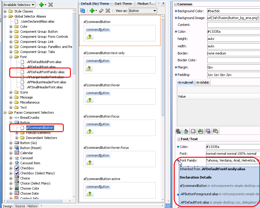 Component Selector Inheriting from Global Selector Alias