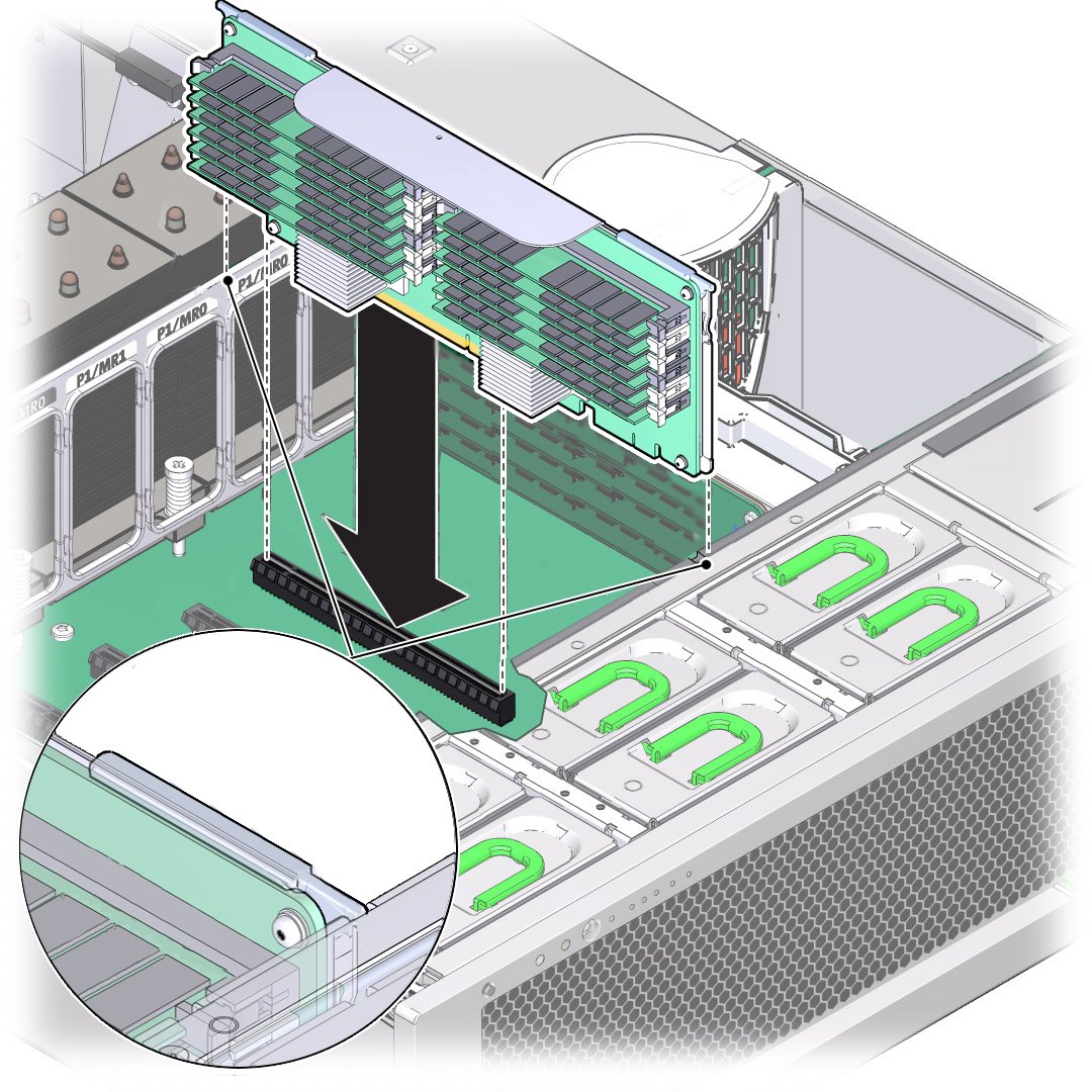 image:An illustration showing the removal of a memory riser card.