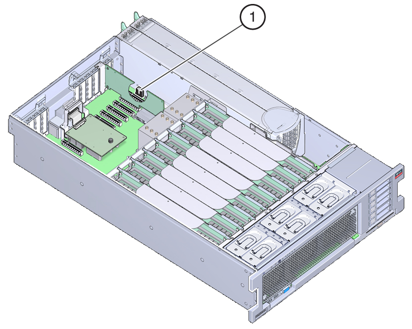 image:An illustration showing the location of the system battery.