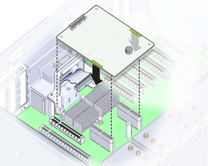 image:An illustration showing how to install the SP card.