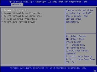 image:Graphic showing the BIOS Virtual Drive Management menu under Advanced screen.