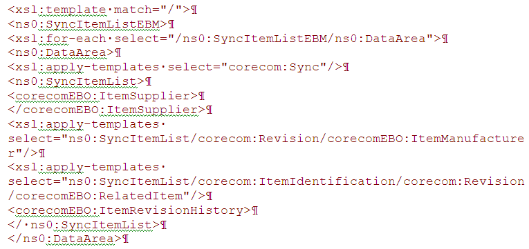 code sample