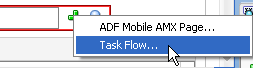 「ADFモバイルXMLページ」または「タスク・フロー」を選択します。