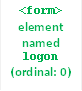 logonという名前の
<form>要素
(序数: 0)
