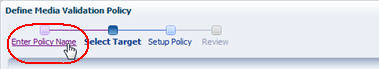 Breadcrumbs at top of dialog box