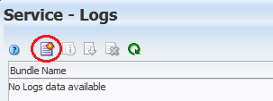 Ubicacin del ícono Create New Log Bundle.