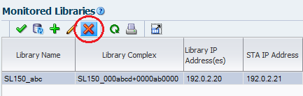 「Delete」アイコンの場所を示します