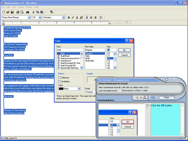 Screen image of this step