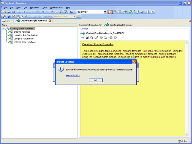Screen image of this step