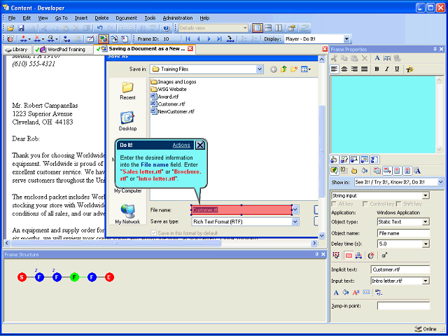 Screen image of this step