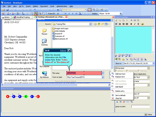 Screen image of this step