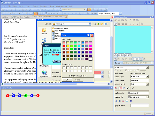 Screen image of this step