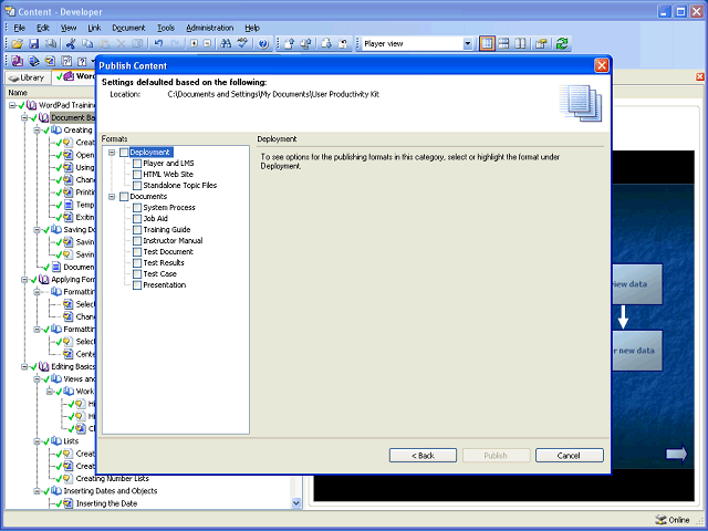 Screen image of this step