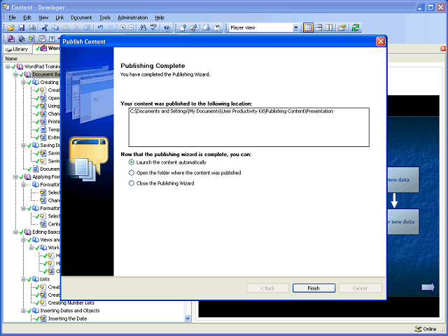 Screen image of this step