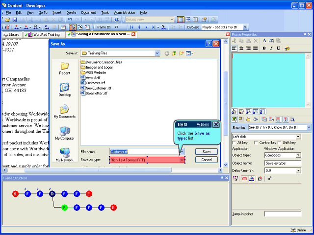 Screen image of this step